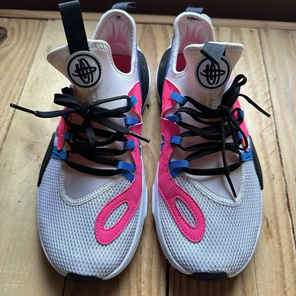 Huarache E.D.G.E. TXT GS 'White Black Hyper Pink' 6.5Y Women's 8 Sneaker Shoe